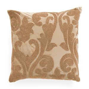 Callisto Home Velvet Beaded Accent Pillow